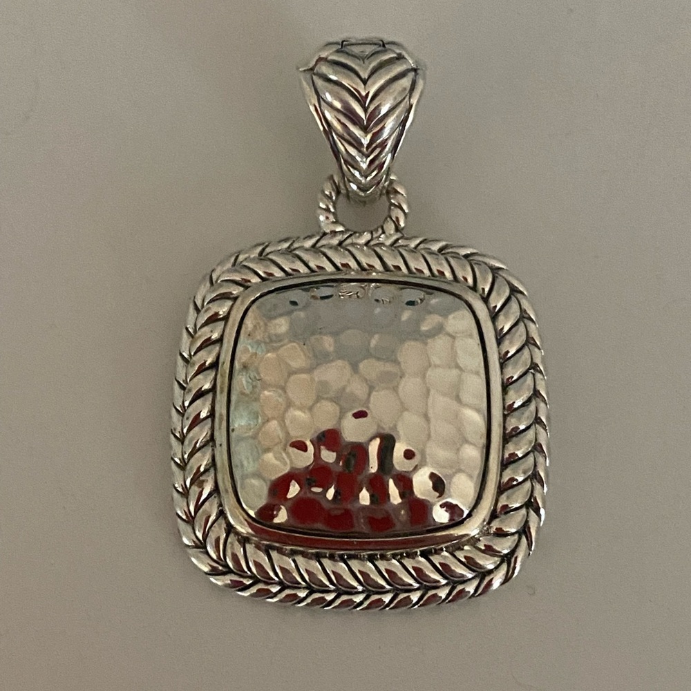 Jai Sterling silver Hammered enhancer